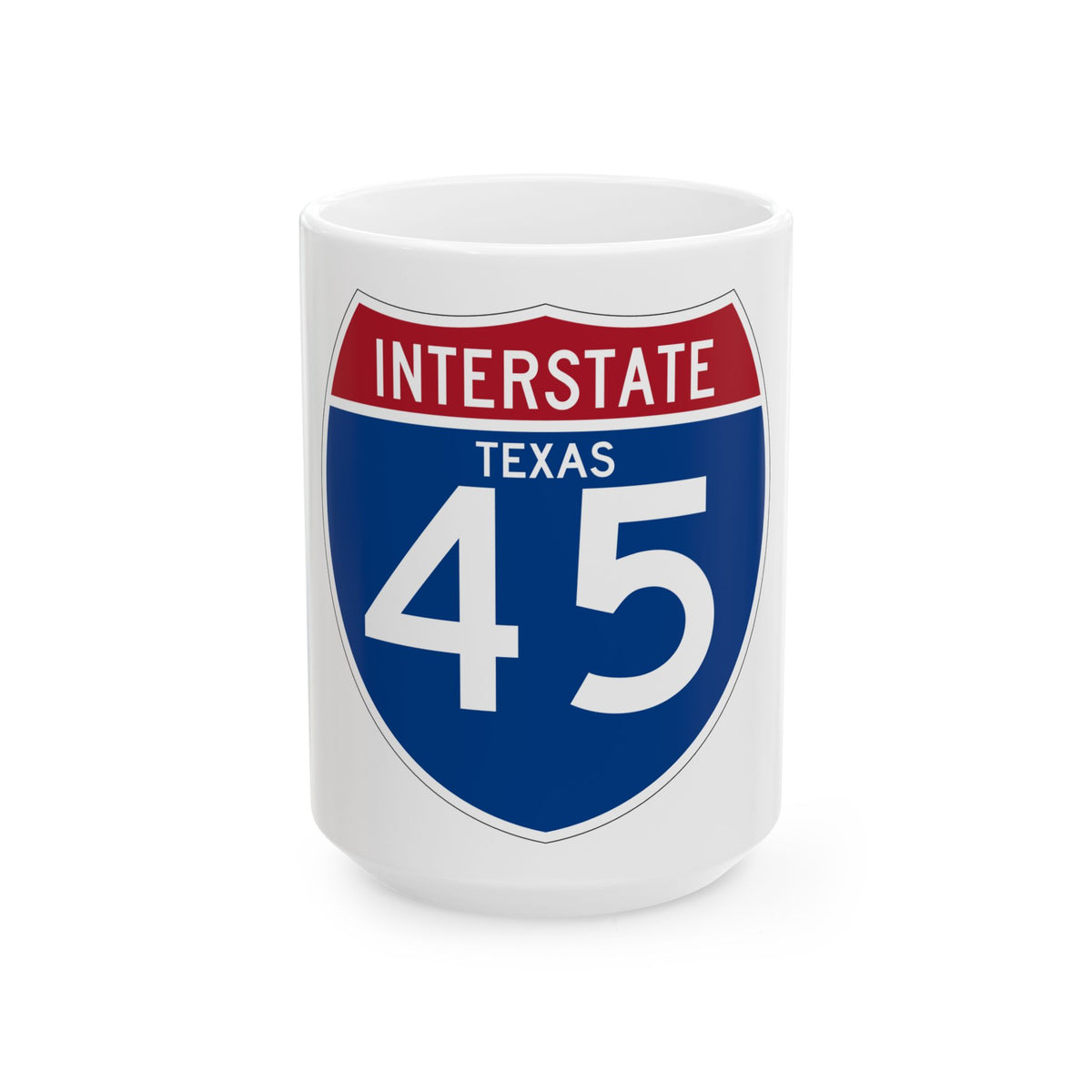 Interstate 45 (U.S. Highways) White Coffee Mug