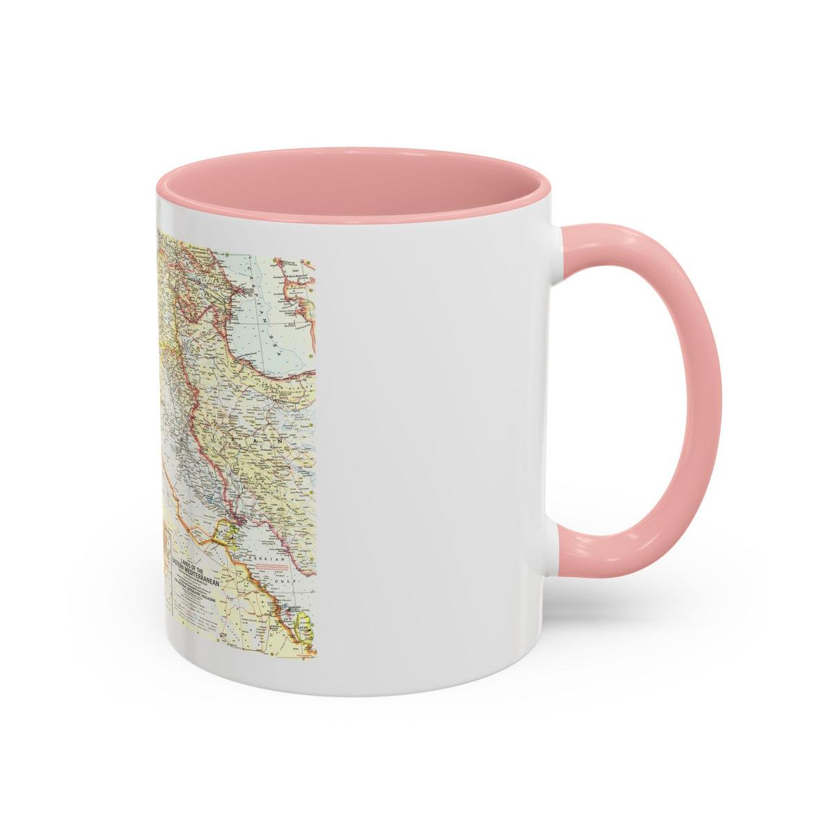 Middle East - The Eastern Mediterranean (1959) (Map) Accent Coffee Mug