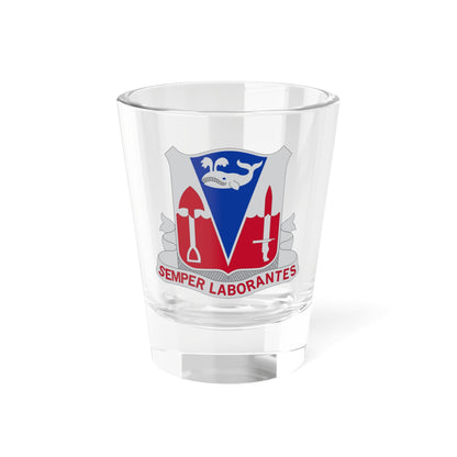 Verre à liqueur du bataillon du génie 579 (armée américaine) 1,5 oz