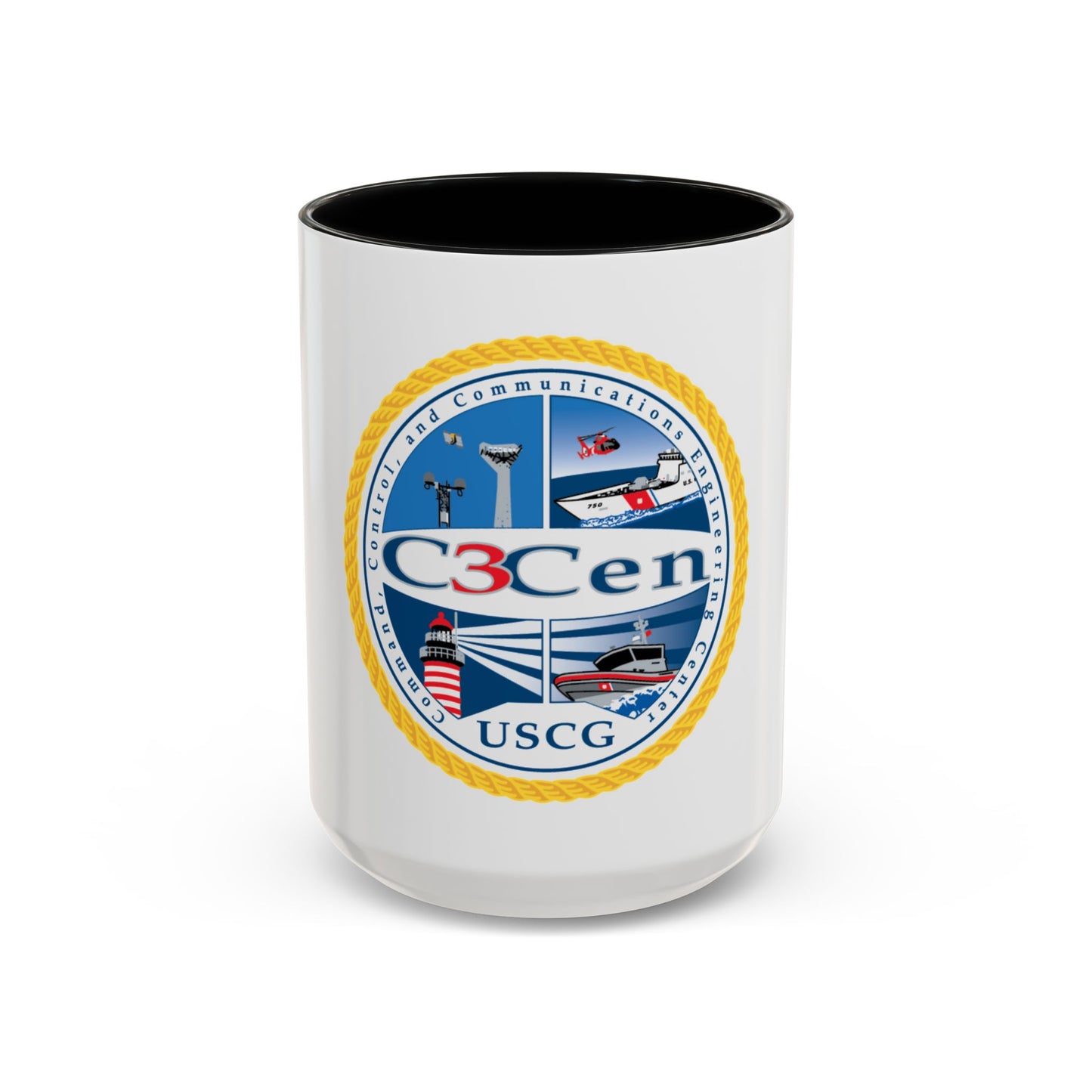 USCG C3 Cen Command Control Comm Engineering (U.S. Coast Guard) Accent Coffee Mug