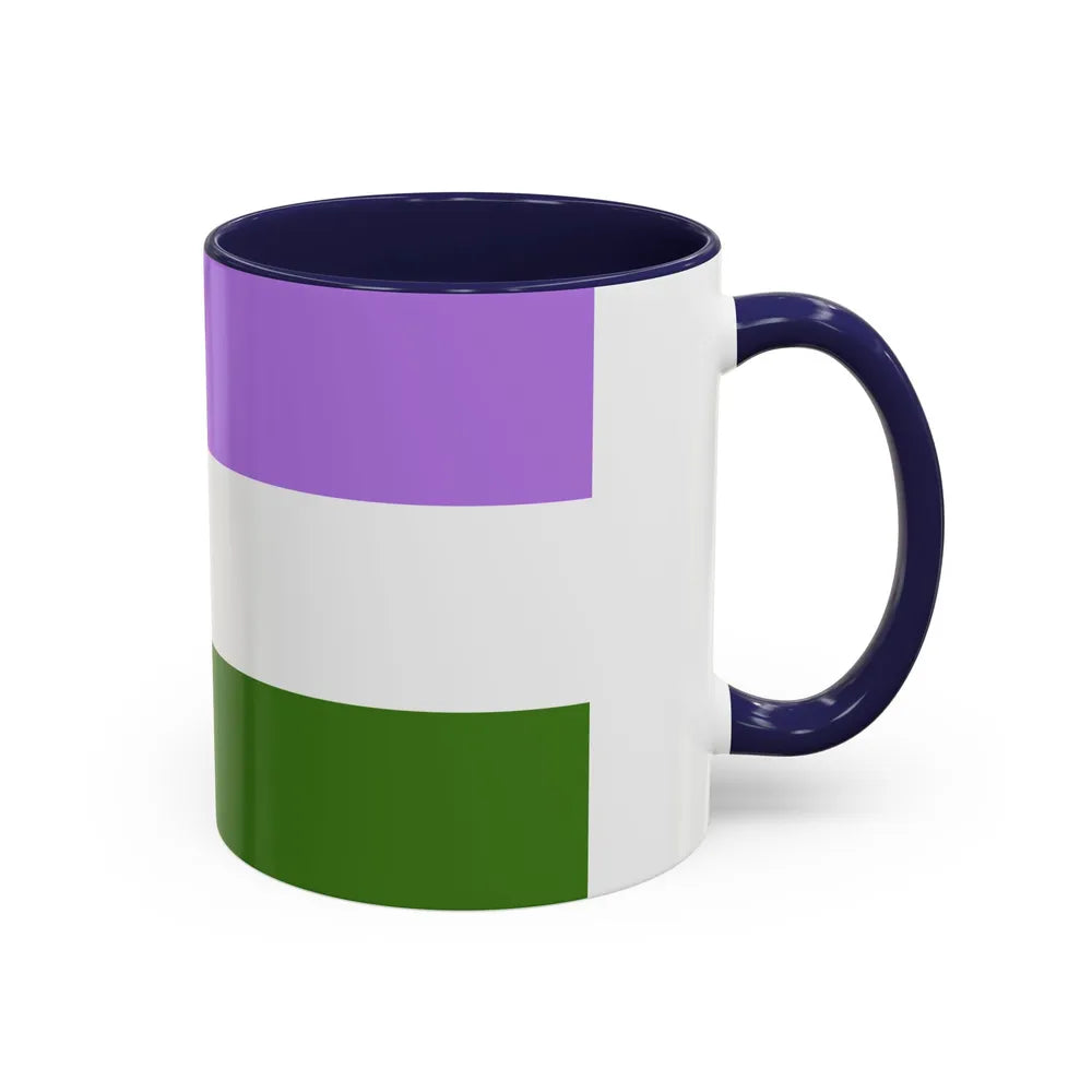 Genderqueer Pride Flag - Accent Coffee Mug-Go Mug Yourself