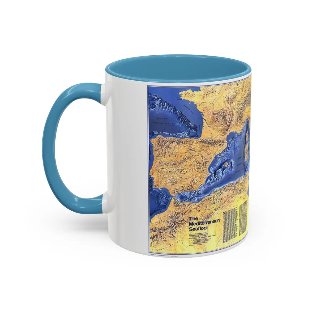 Mediterranean Seafloor (1982) (Map) Accent Coffee Mug-Go Mug Yourself