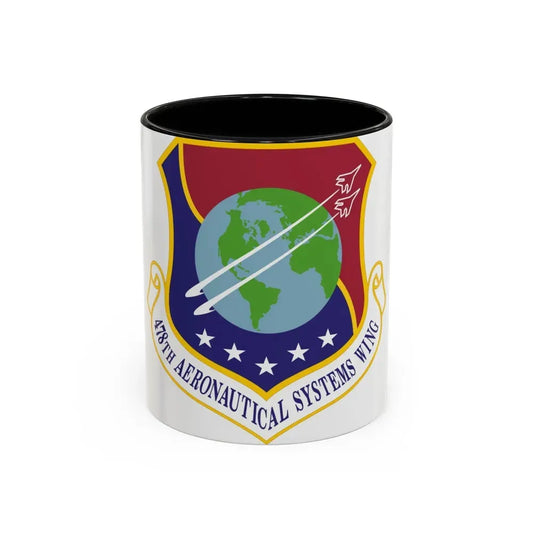 478th Aeronautical Systems Wing (U.S. Air Force) Accent Coffee Mug 11oz Black - Go Mug Yourself