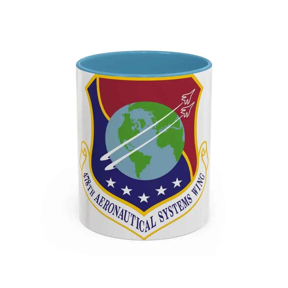 478th Aeronautical Systems Wing (U.S. Air Force) Accent Coffee Mug 11oz Light Blue - Go Mug Yourself