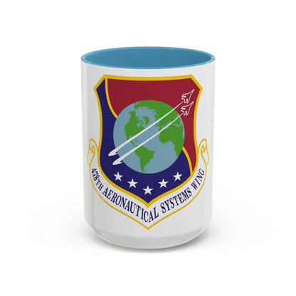 478th Aeronautical Systems Wing (U.S. Air Force) Accent Coffee Mug 15oz Light Blue - Go Mug Yourself