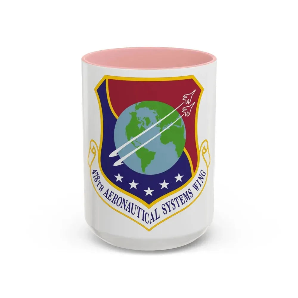 478th Aeronautical Systems Wing (U.S. Air Force) Accent Coffee Mug 15oz Pink - Go Mug Yourself