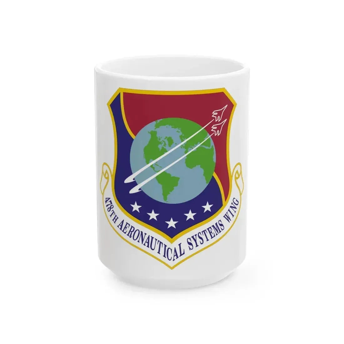 478th Aeronautical Systems Wing (U.S. Air Force) White Coffee Mug 15oz - Go Mug Yourself