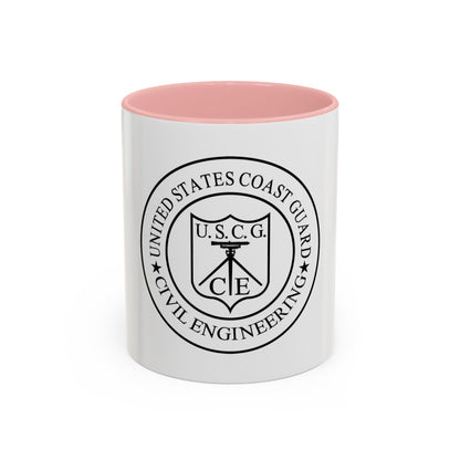 USCG Civil Engineering (U.S. Coast Guard) Accent Coffee Mug