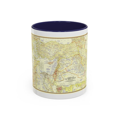Middle East - Lands of the Bible Today (1956) (Map) Accent Coffee Mug