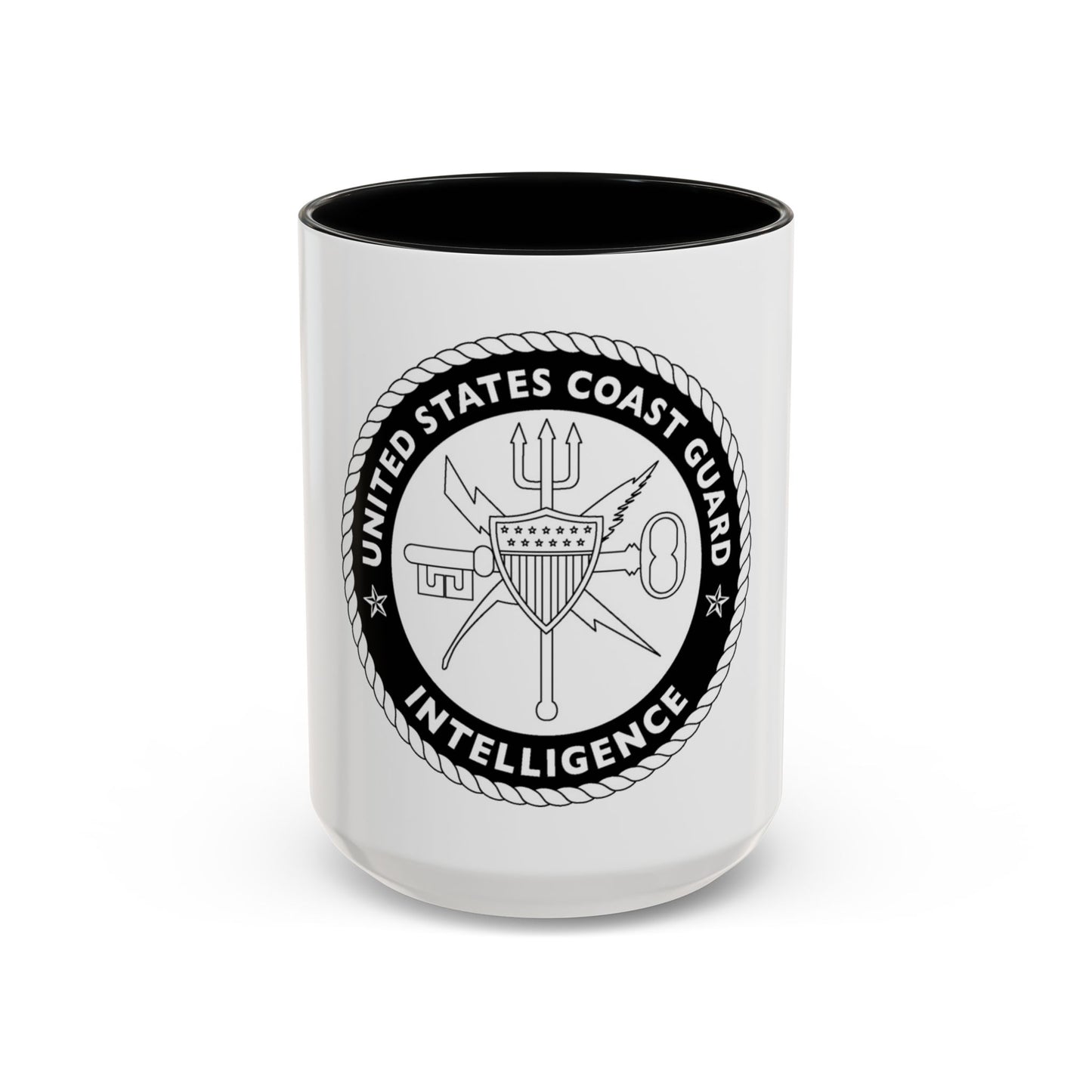 USCG Intelligence 1 color (U.S. Coast Guard) Accent Coffee Mug