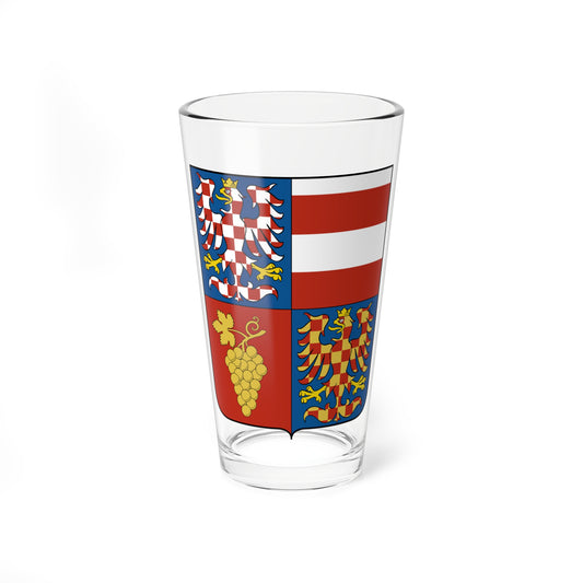 South Moravian Region CoA CZ (Czech Republic) (Coat of Arms) Pint Glass 16oz