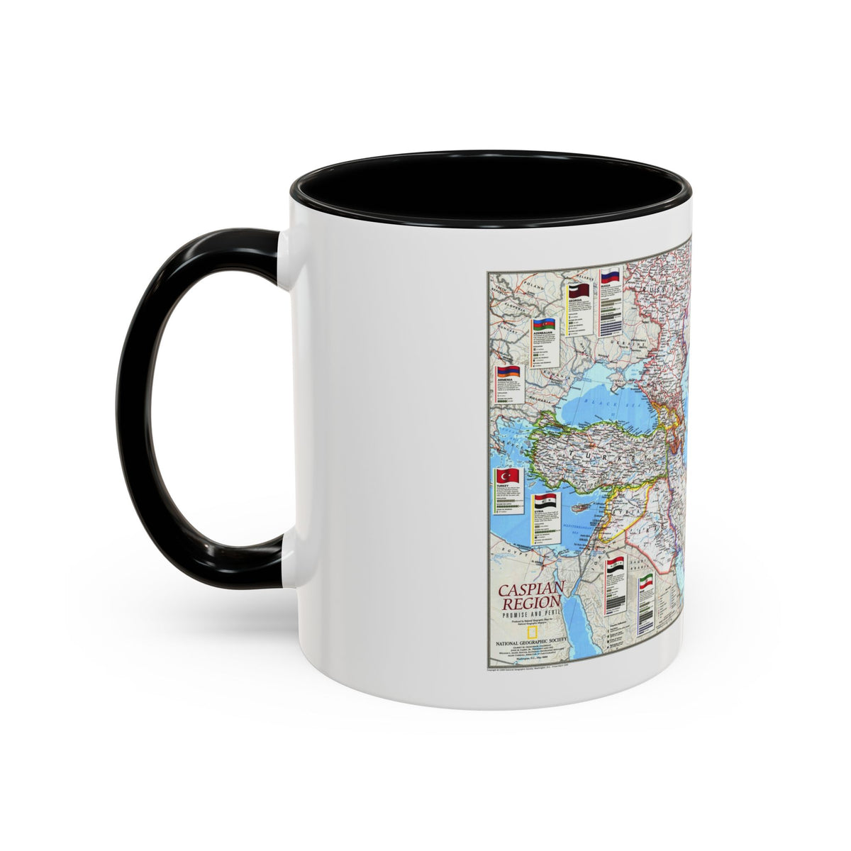 Caspian Region- Promise and Peril (1999) (Map) Accent Coffee Mug