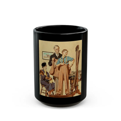 First Long Suit, The Saturday Evening Post, September 18, 1937 - Black Coffee Mug-15oz-Go Mug Yourself