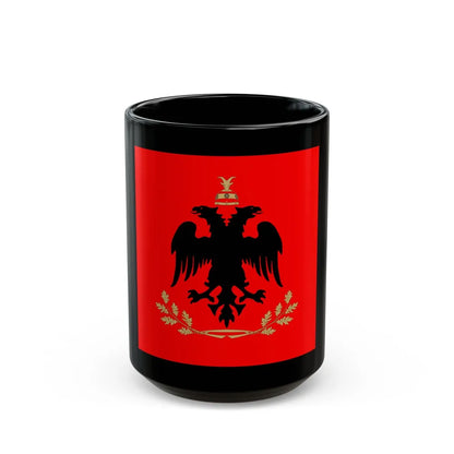 Flag of the President of Albania - Black Coffee Mug-15oz-Go Mug Yourself