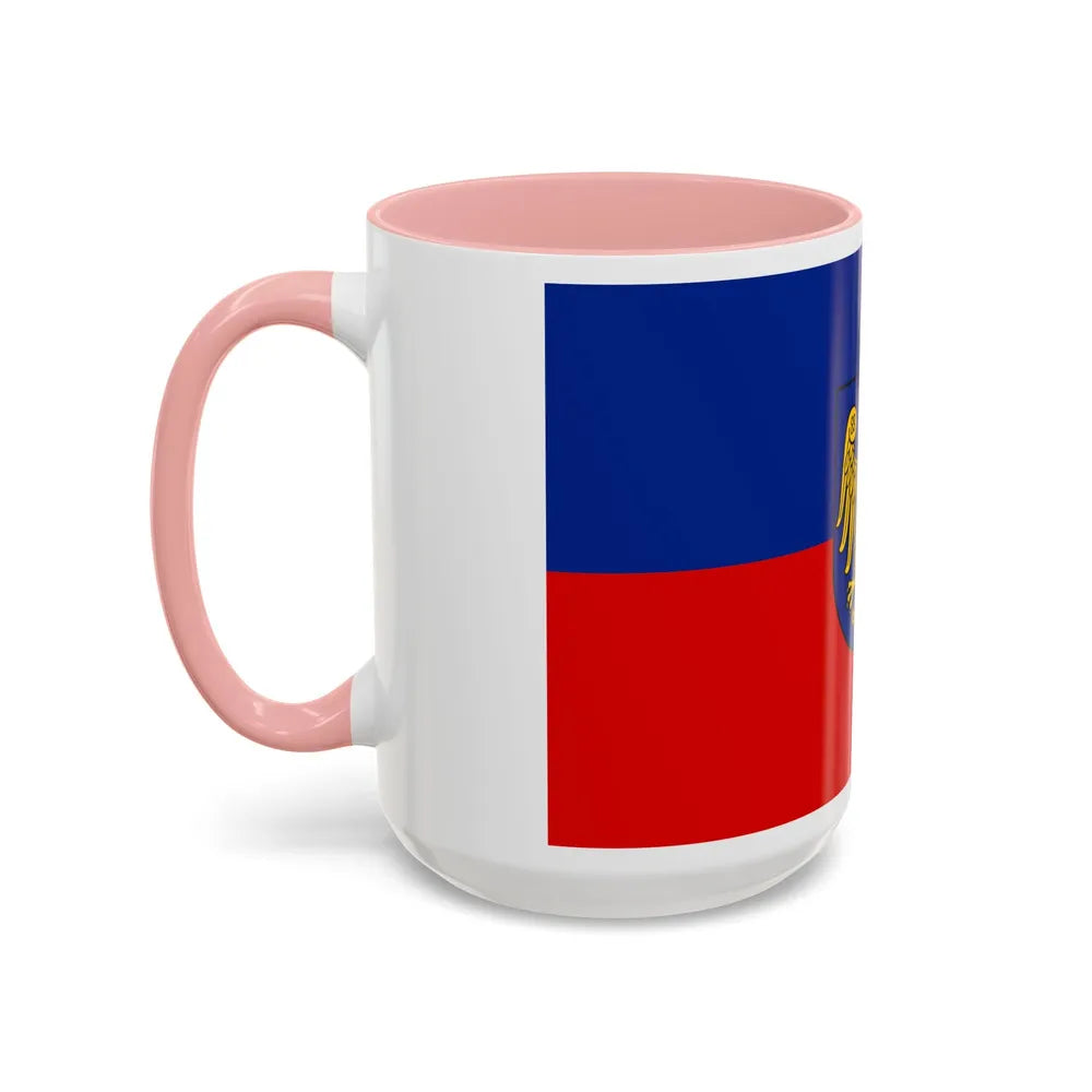 Flag of Gliwice Poland - Accent Coffee Mug-Go Mug Yourself