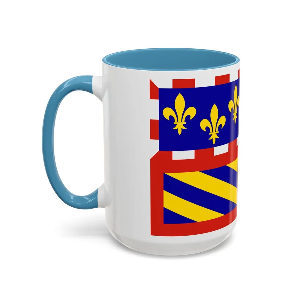 Flag of Bourgogne France - Accent Coffee Mug-Go Mug Yourself