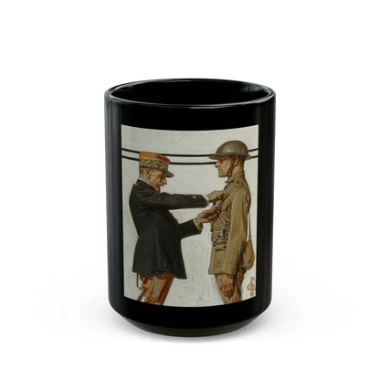 Croix de Guerre, The Saturday Evening Post, June 29, 1918 - Black Coffee Mug-15oz-Go Mug Yourself