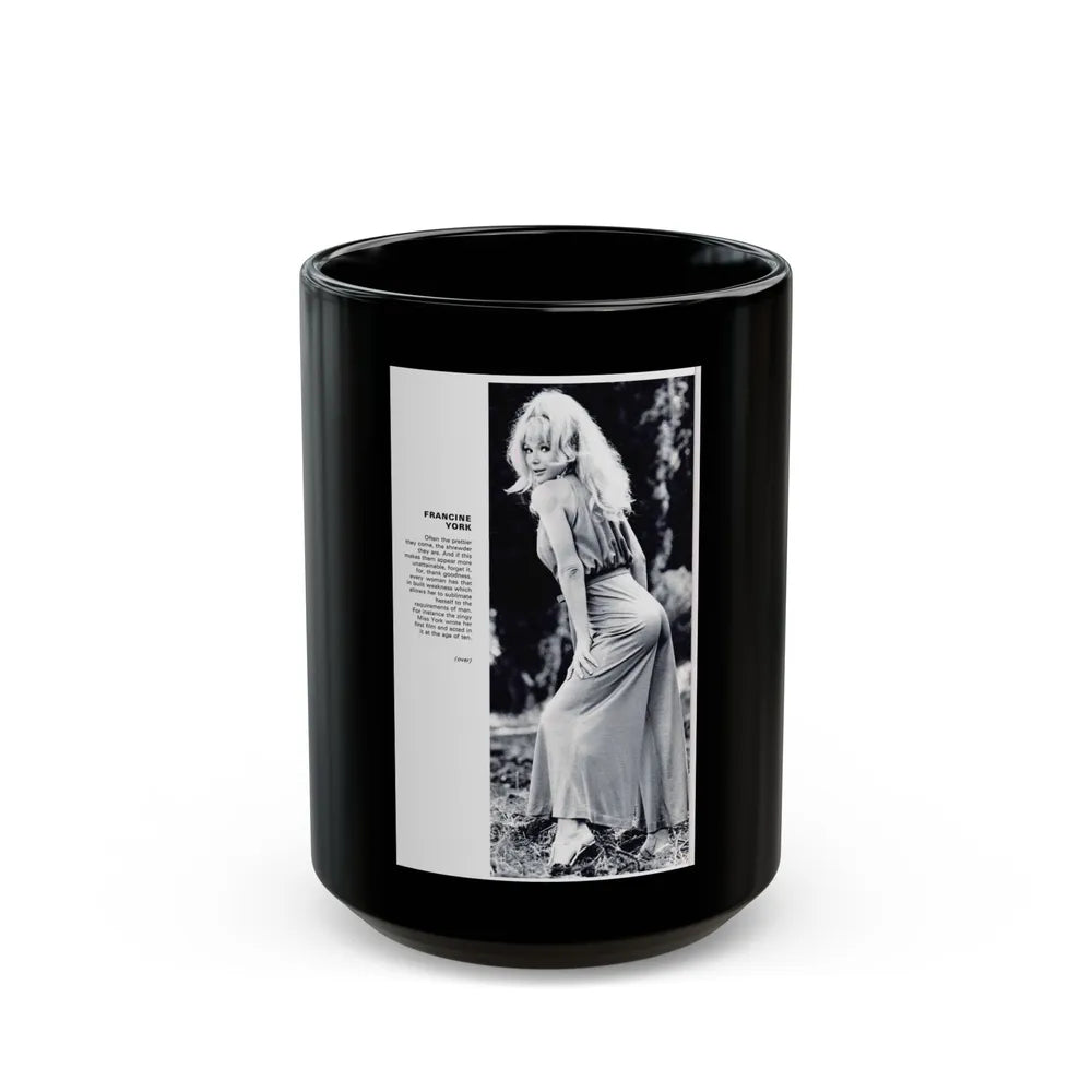 Francine York #43 (Vintage Female Icon) Black Coffee Mug-15oz-Go Mug Yourself