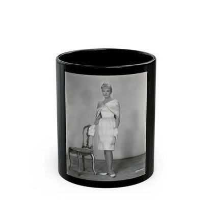 Leslie Parrish #259 (Vintage Female Icon) Black Coffee Mug-11oz-Go Mug Yourself