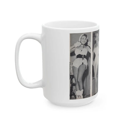 Terry Moore #451 - 66 PHOTOGRAPHS OF Terry MOORE U.K. Pocket Mag. Pages 32 & 33 (Vintage Female Icon) White Coffee Mug-Go Mug Yourself