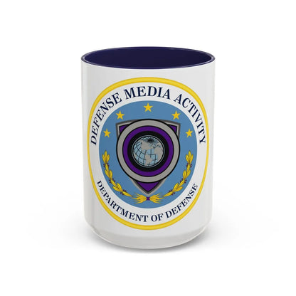 Defense Media Activity (U.S. Army) Accent Coffee Mug-15oz-Navy-Go Mug Yourself