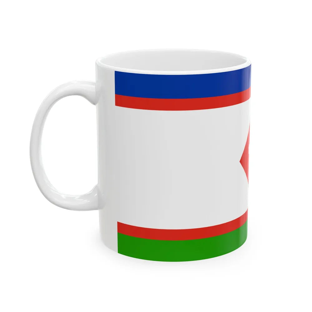 Flag of Yakutsk Russia - White Coffee Mug-Go Mug Yourself