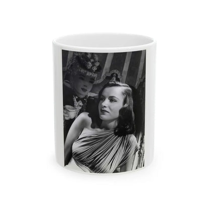 Ella Raines #40 (Vintage Female Icon) White Coffee Mug-11oz-Go Mug Yourself