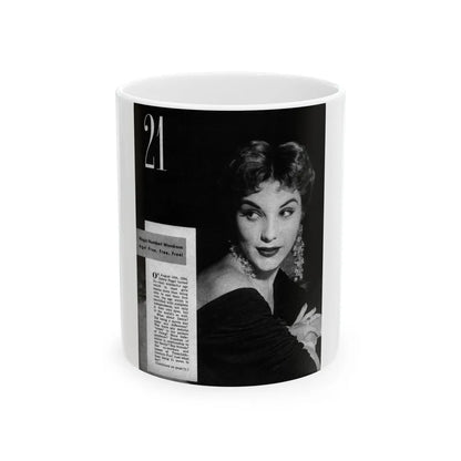 Debra Paget #628 (Vintage Female Icon) White Coffee Mug-11oz-Go Mug Yourself