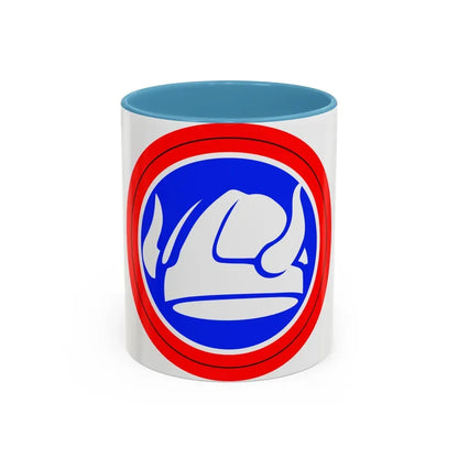 47th Division Shoulder Patch (U.S. Army) Accent Coffee Mug 11oz Light Blue - Go Mug Yourself