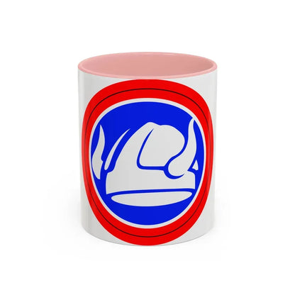 47th Division Shoulder Patch (U.S. Army) Accent Coffee Mug 11oz Pink - Go Mug Yourself