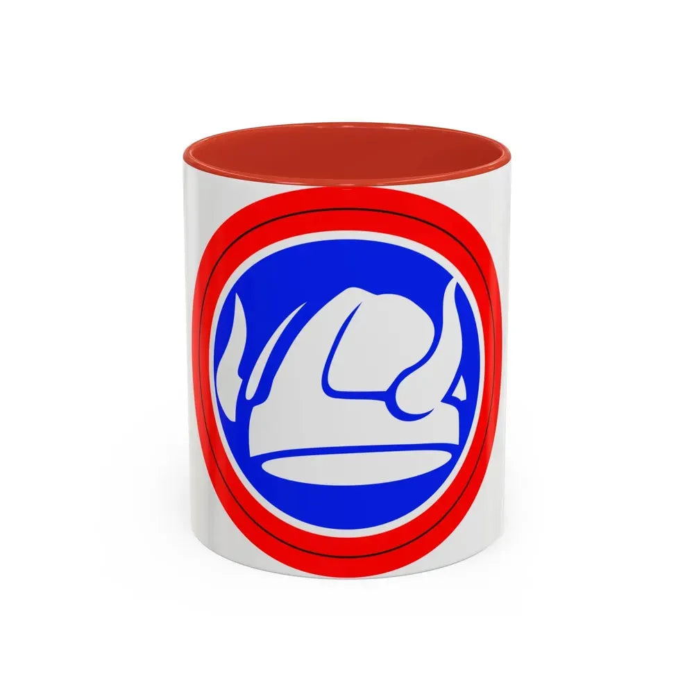 47th Division Shoulder Patch (U.S. Army) Accent Coffee Mug 11oz Red - Go Mug Yourself