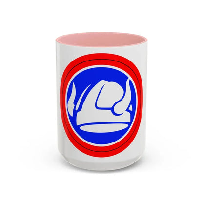 47th Division Shoulder Patch (U.S. Army) Accent Coffee Mug 15oz Pink - Go Mug Yourself