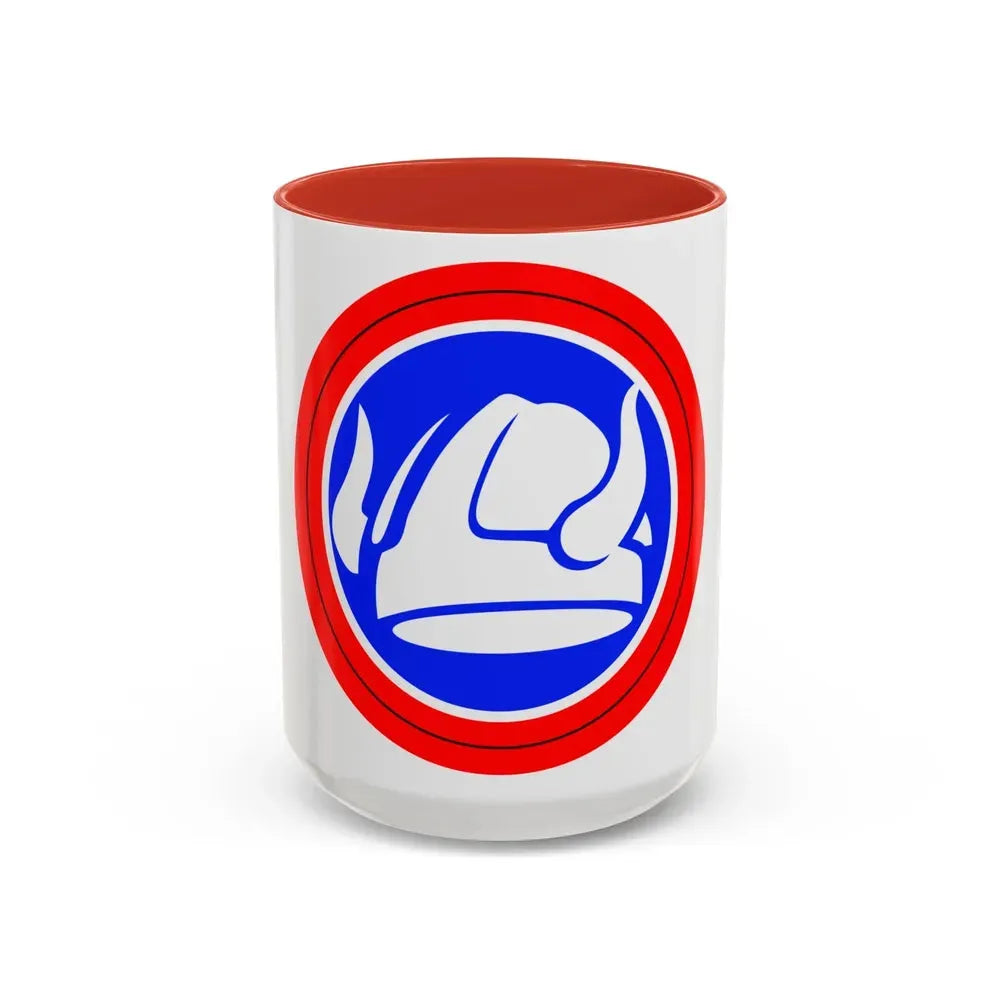 47th Division Shoulder Patch (U.S. Army) Accent Coffee Mug 15oz Red - Go Mug Yourself