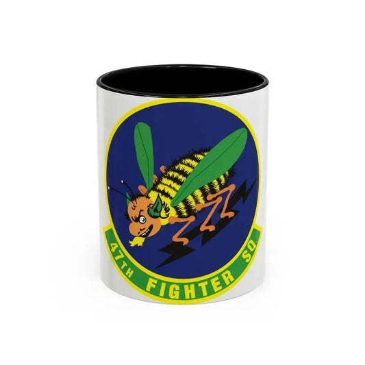 47th Fighter Squadron (U.S. Air Force) Accent Coffee Mug 11oz Black - Go Mug Yourself