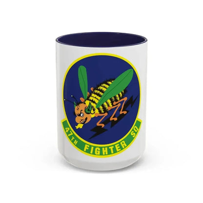 47th Fighter Squadron (U.S. Air Force) Accent Coffee Mug 15oz Navy - Go Mug Yourself