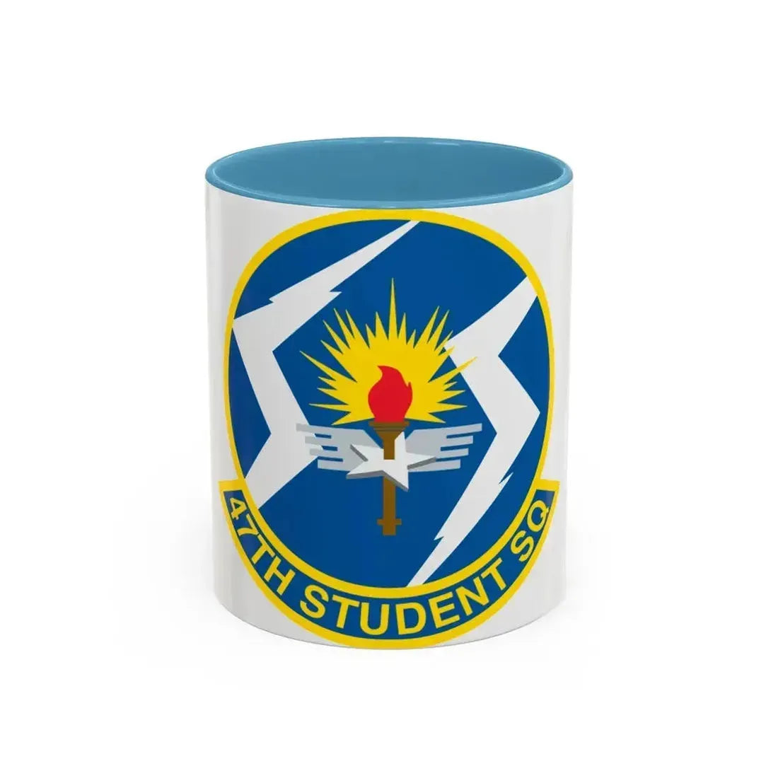 47th Student Sq (U.S. Air Force) Accent Coffee Mug 11oz Light Blue - Go Mug Yourself