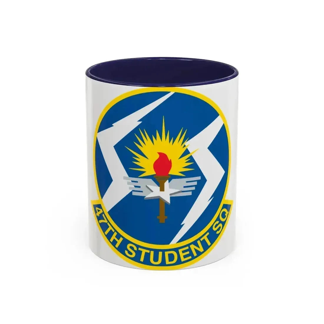 47th Student Sq (U.S. Air Force) Accent Coffee Mug 11oz Navy - Go Mug Yourself