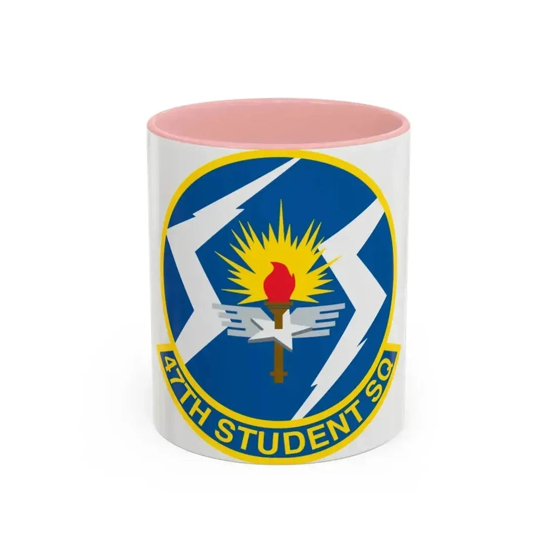 47th Student Sq (U.S. Air Force) Accent Coffee Mug 11oz Pink - Go Mug Yourself