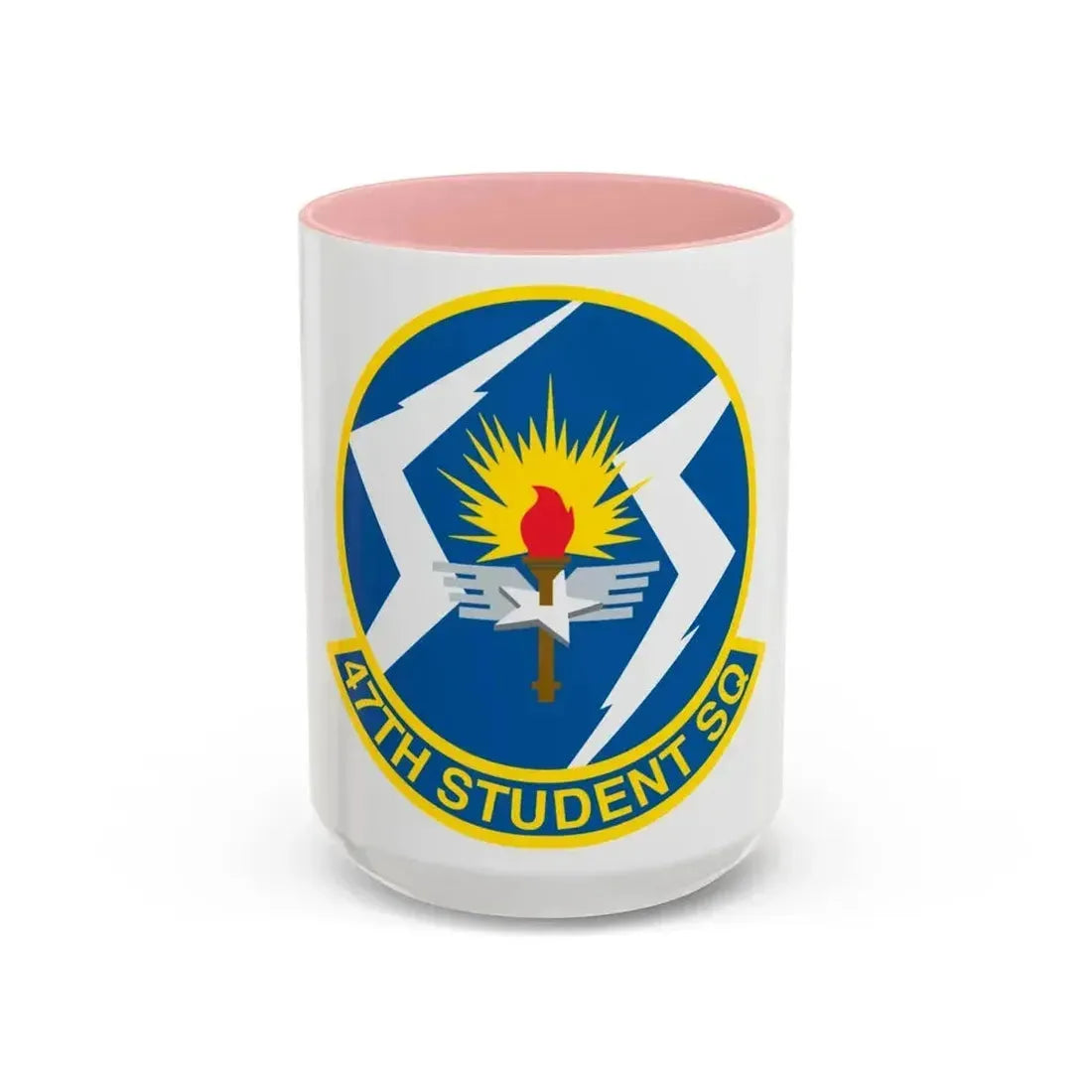 47th Student Sq (U.S. Air Force) Accent Coffee Mug 15oz Pink - Go Mug Yourself