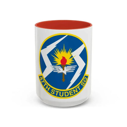 47th Student Sq (U.S. Air Force) Accent Coffee Mug 15oz Red - Go Mug Yourself
