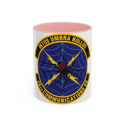 48 Communications Squadron USAFE (U.S. Air Force) Accent Coffee Mug 11oz Pink - Go Mug Yourself
