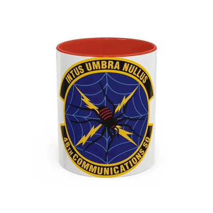 48 Communications Squadron USAFE (U.S. Air Force) Accent Coffee Mug 11oz Red - Go Mug Yourself