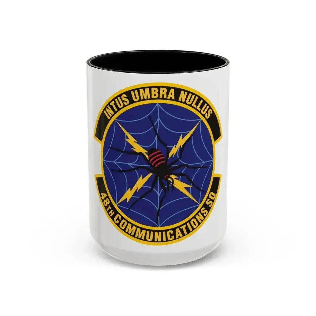 48 Communications Squadron USAFE (U.S. Air Force) Accent Coffee Mug 15oz Black - Go Mug Yourself