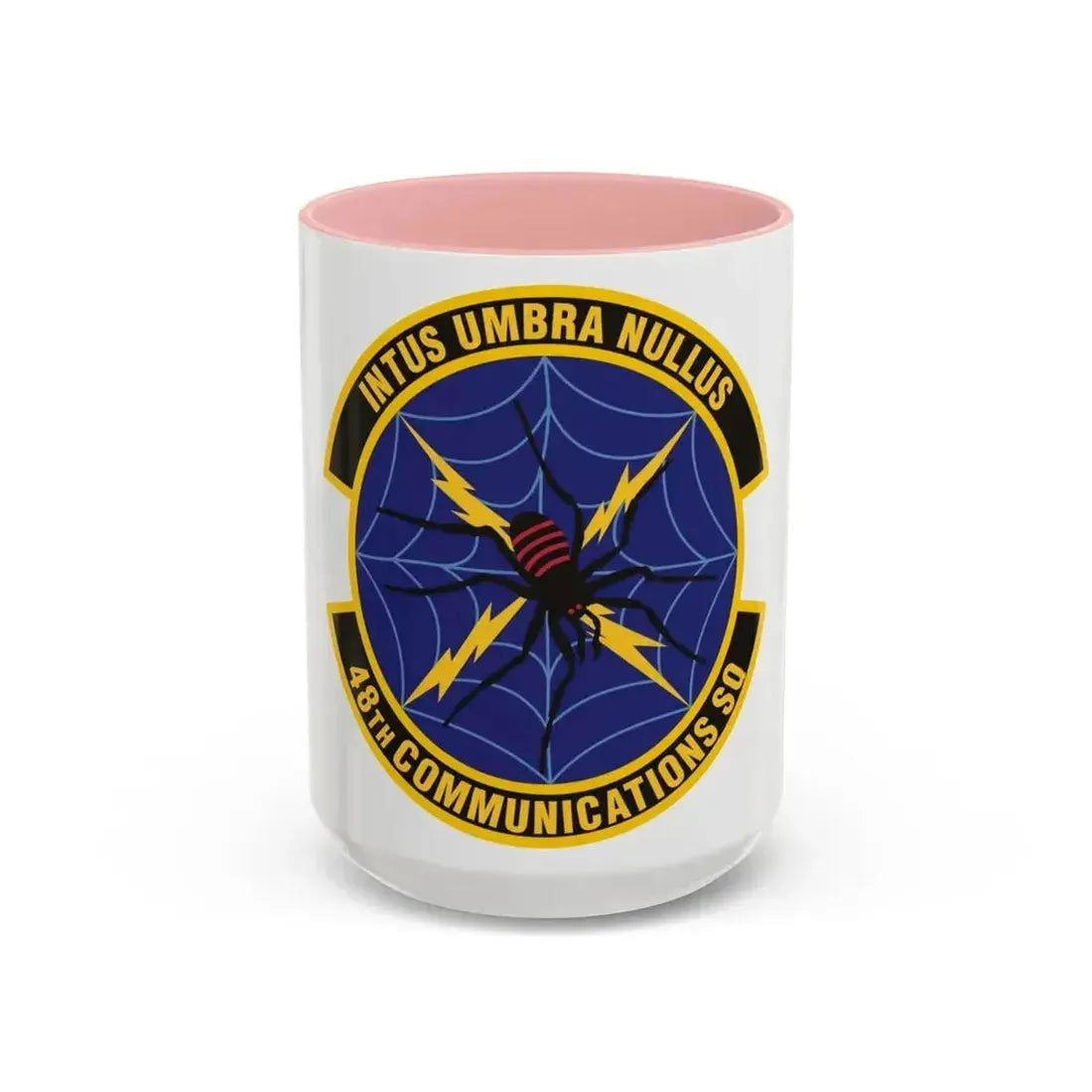48 Communications Squadron USAFE (U.S. Air Force) Accent Coffee Mug 15oz Pink - Go Mug Yourself