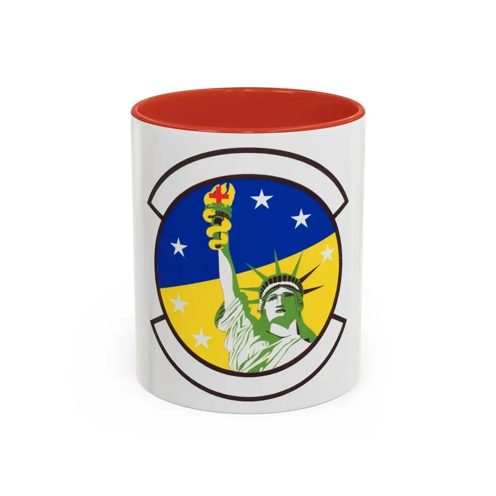 48 Healthcare Operations Squadron USAFE (U.S. Air Force) Accent Coffee Mug 11oz Red - Go Mug Yourself