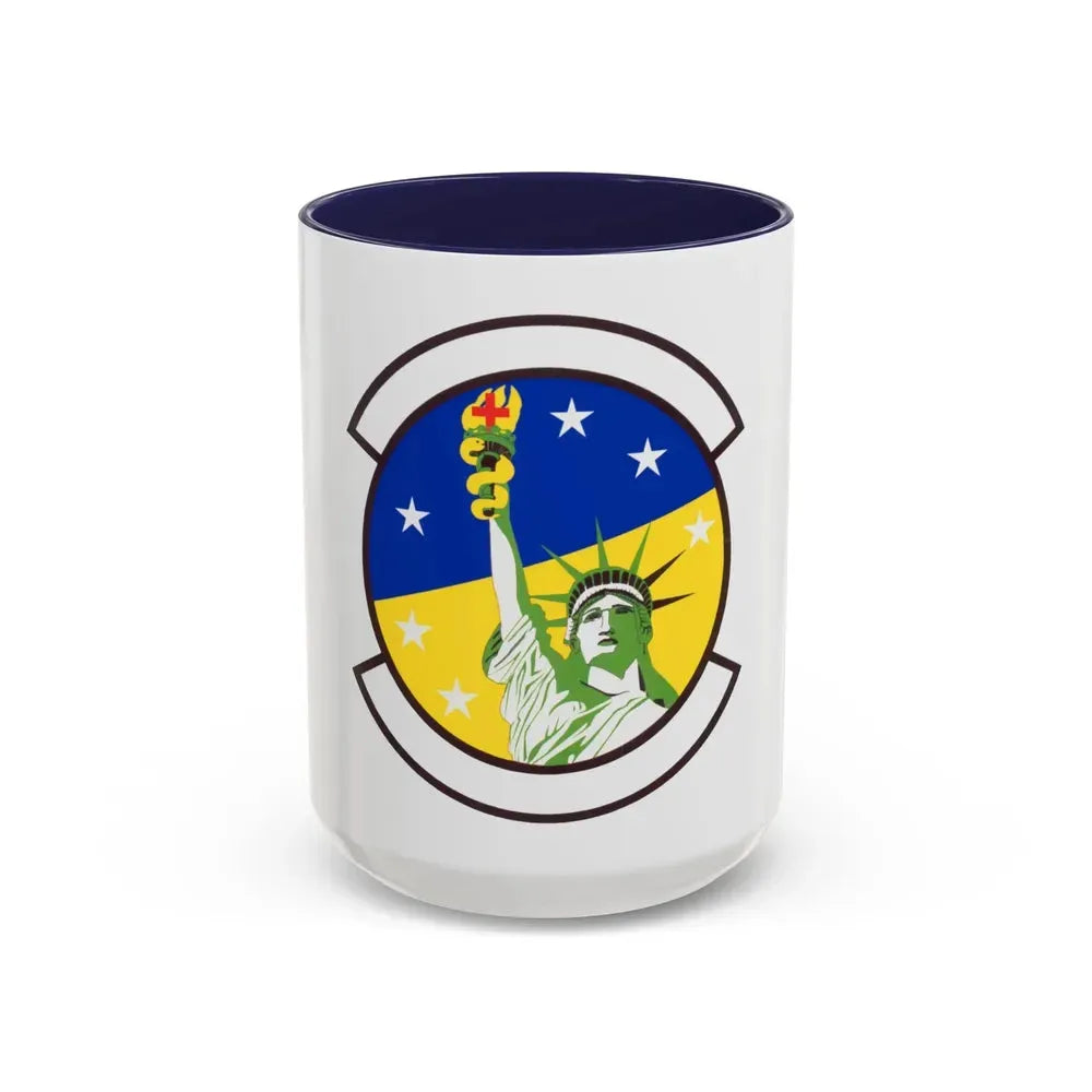48 Healthcare Operations Squadron USAFE (U.S. Air Force) Accent Coffee Mug 15oz Navy - Go Mug Yourself