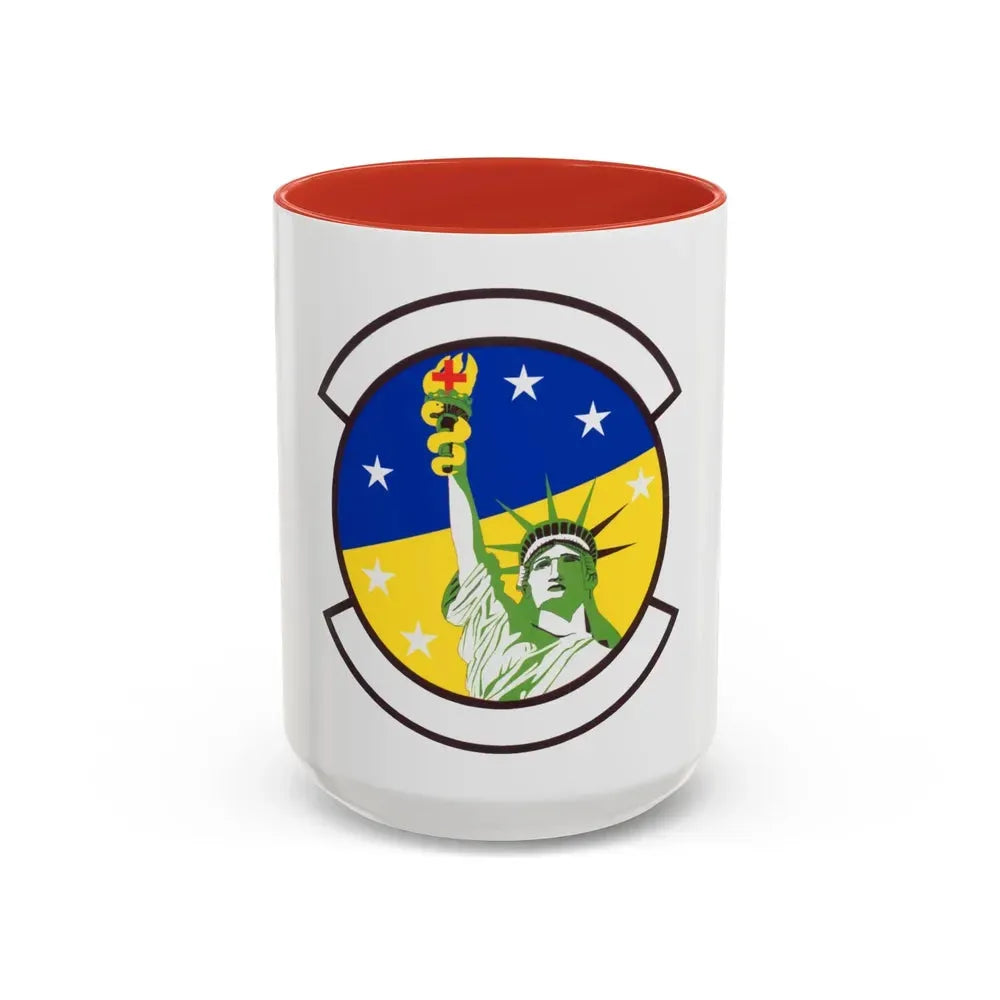 48 Healthcare Operations Squadron USAFE (U.S. Air Force) Accent Coffee Mug 15oz Red - Go Mug Yourself