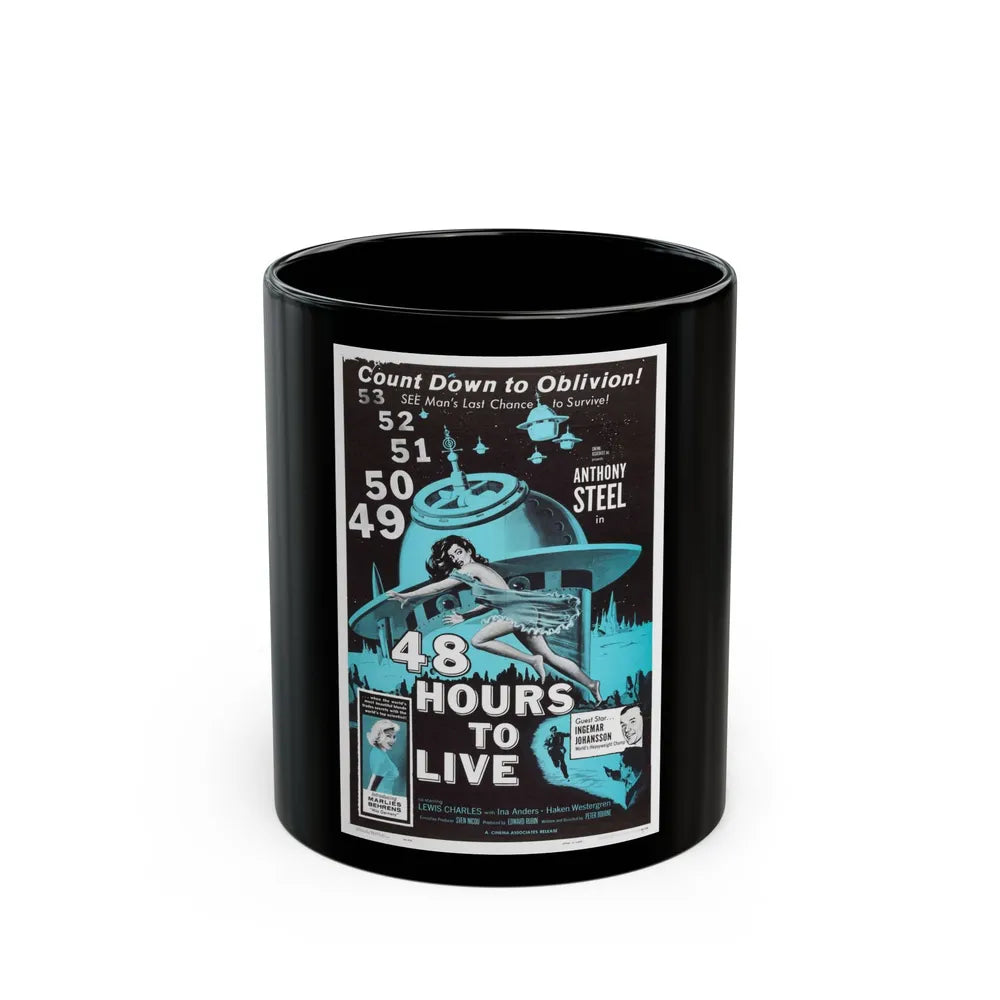 48 HOURS TO LIVE 1959 Movie Poster - Black Coffee Mug-11oz-Go Mug Yourself