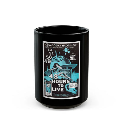 48 HOURS TO LIVE 1959 Movie Poster - Black Coffee Mug-15oz-Go Mug Yourself