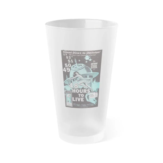 48 HOURS TO LIVE 1959 Movie Poster - Frosted Pint Glass 16oz Default Title - Go Mug Yourself